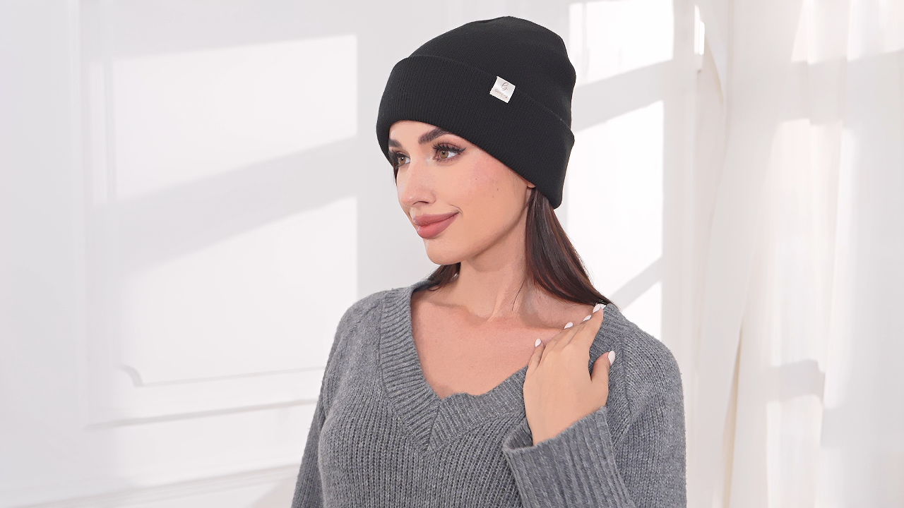 帽子 PWA / LAT LINED BEANIE Satin Lined Beanie for Women Men Winter Silk Lined Hat Warm Knit
